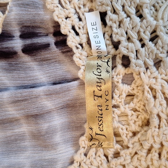 Jessica Taylor Tie-Dye Crochet Top/Swim Cover. Great Condition Size OS fits most - Picture 9 of 11